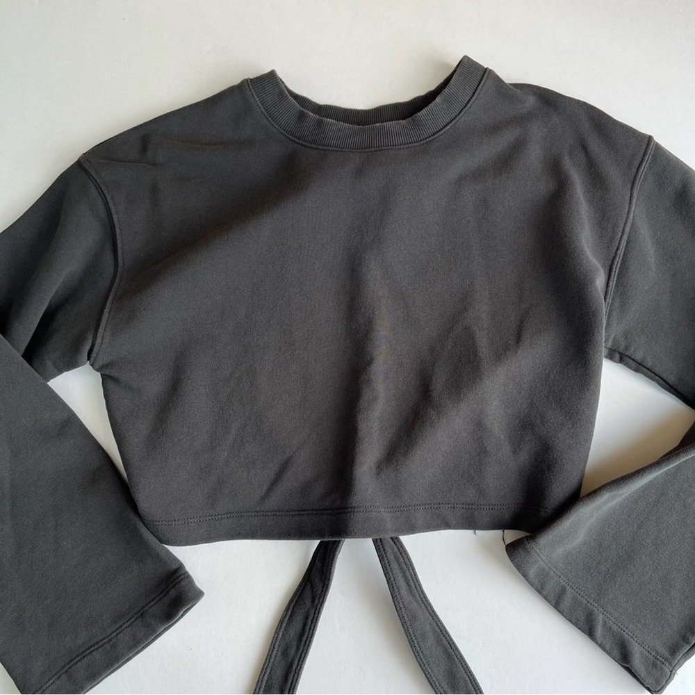 Mod Ref Charcoal Gray Cropped Sweatshirt